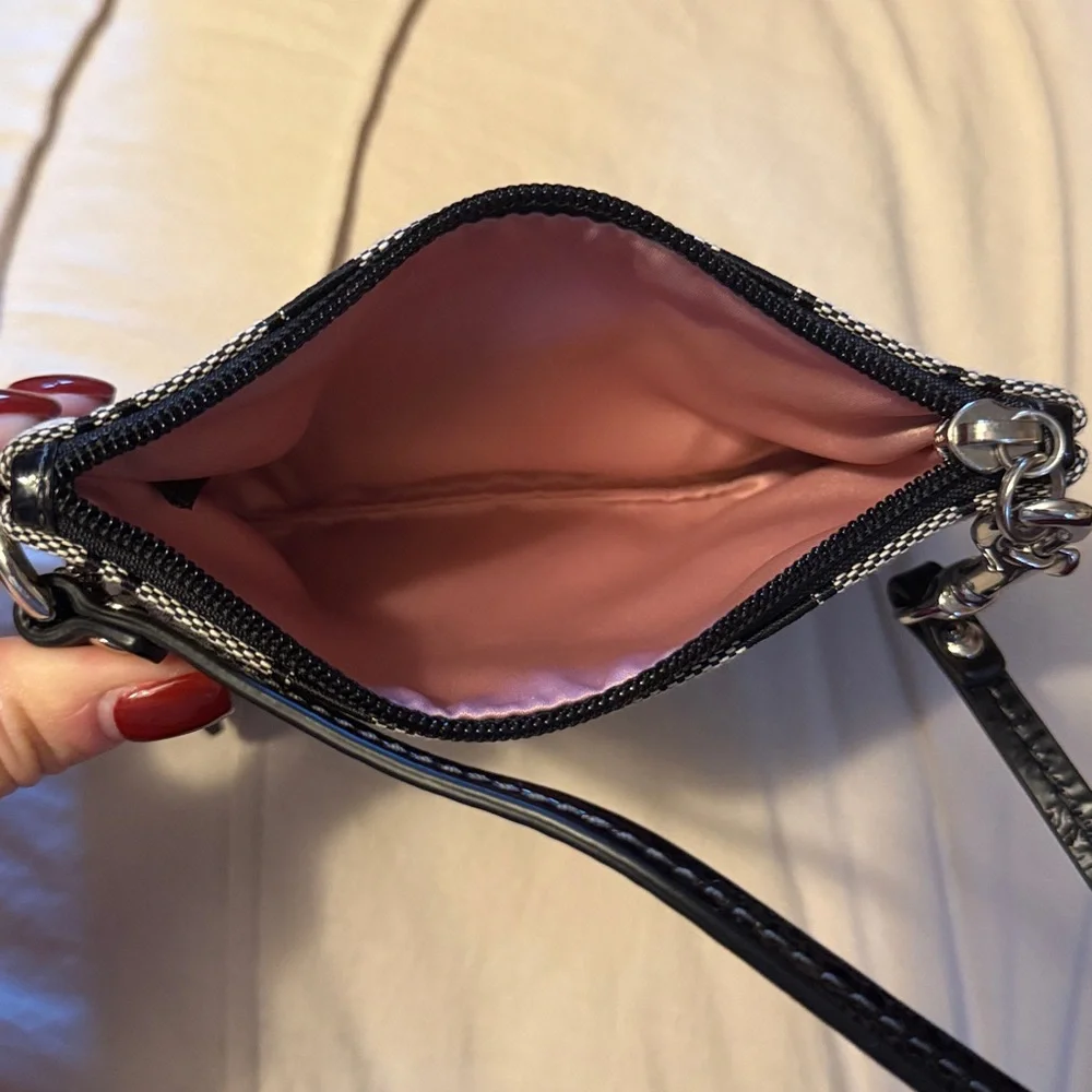 Coach Monogram Black and Gray Wristlet - Picture 2 of 2